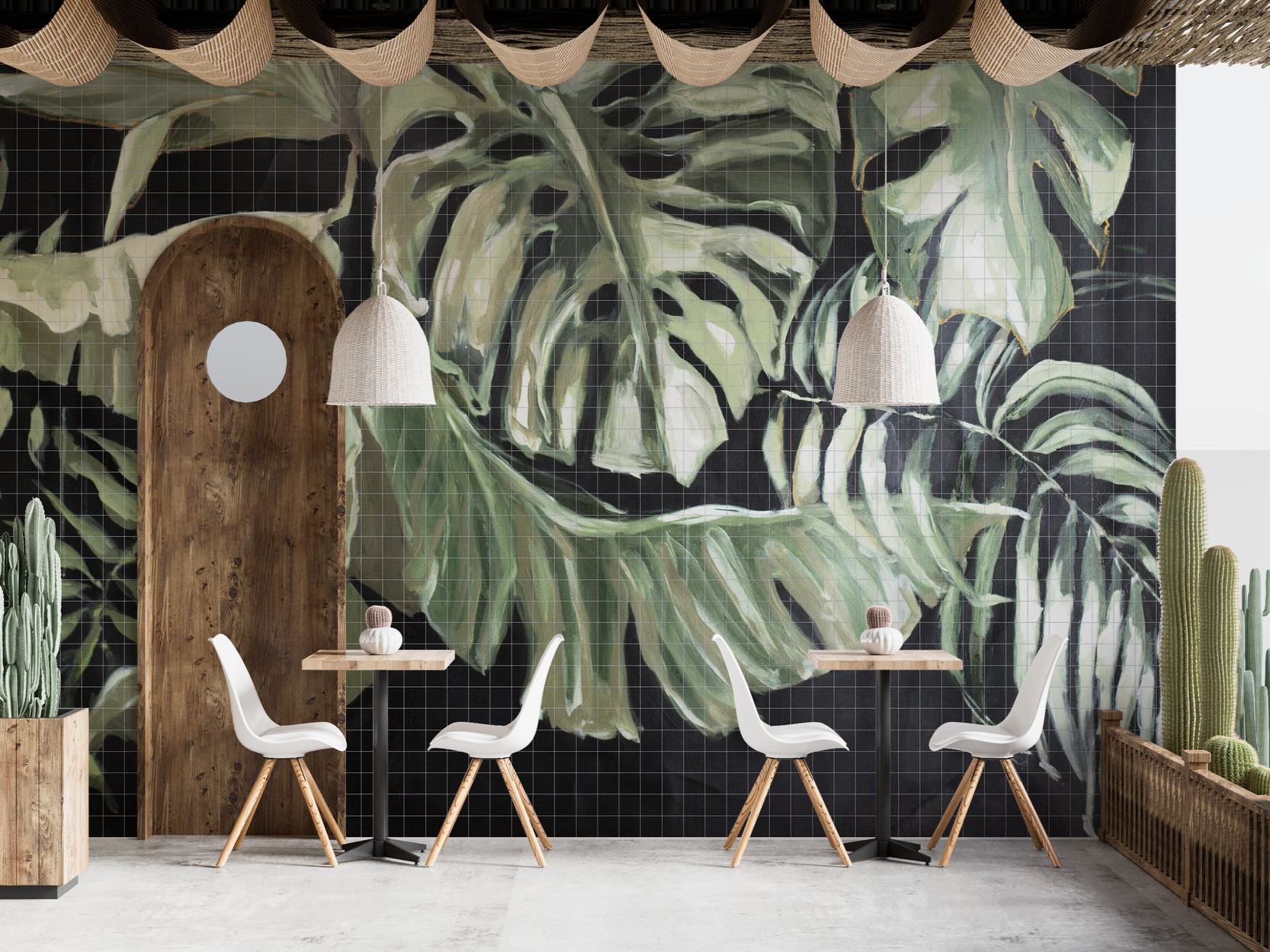 Luxury Hand-Crafted Verdant Mural Tiles - Custom Zellige Art